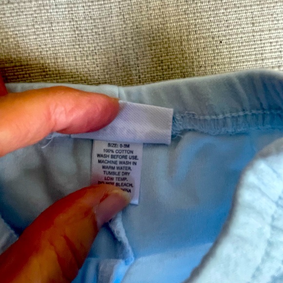 Chick Pea, Blue &  White, Onesie and Pants, Size 0-3 Months - Picture 7 of 7
